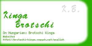 kinga brotschi business card